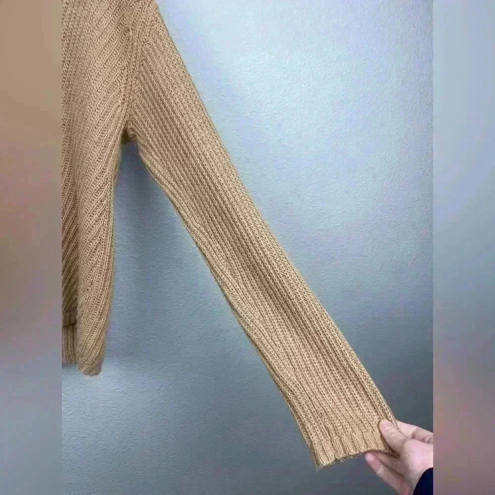 UGG Women's XS Camel Criss V-Neck Pullover Sweater Relaxed Cotton Casual Lounge - Picture 6 of 13